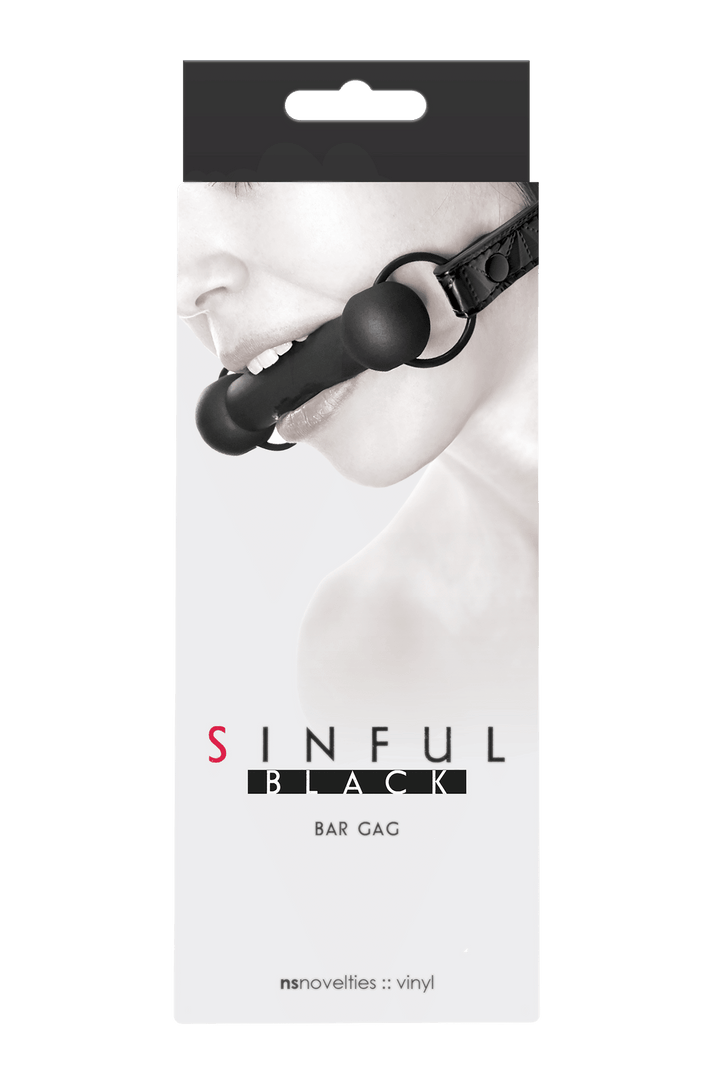 Sinful Black Bar Gag Realizzata in Silicone Medicale