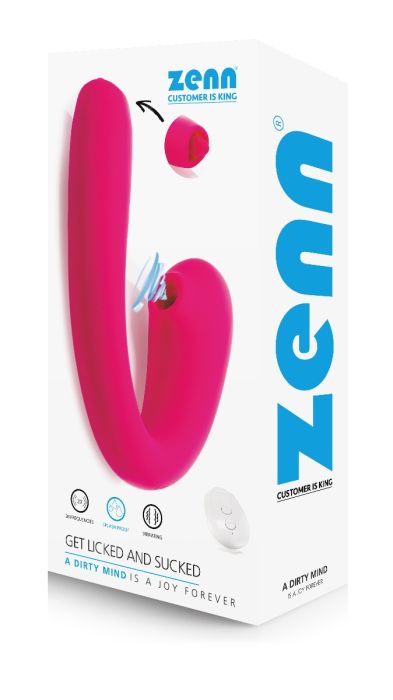 Stimolatore Clitorideo Zenn Toys Sex Toys Doppia Stimolazione Realizzato in Puro Silicone Medicale  con 20 Vibrazioni e Telecomando per Lei