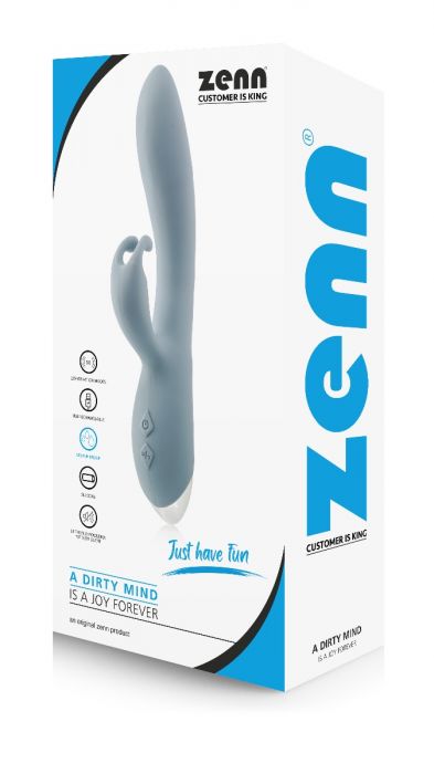 Zenn Vibratore Rabbit Realizzato in Silicone Medicale con 10 Vibrazione e Ricarica USB