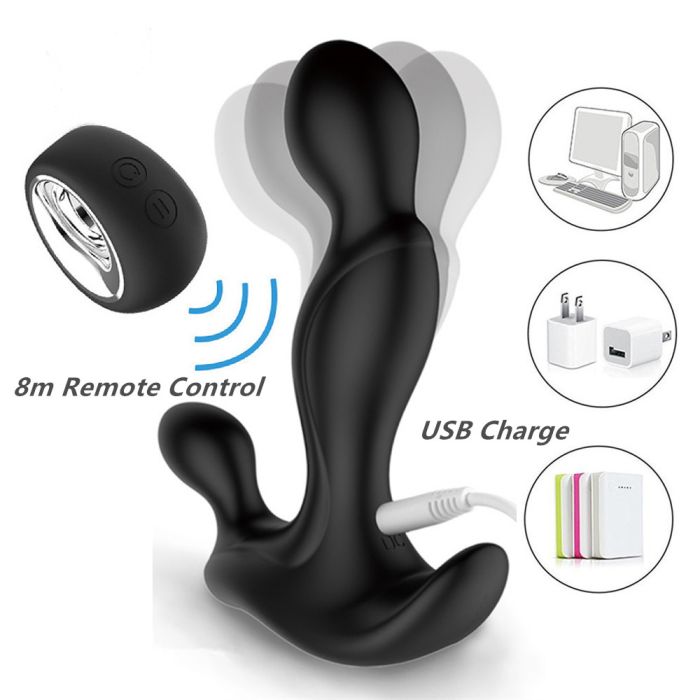 Stimolatore Prostatico Realizzato in Silicone Medicale con Telecomando  e Ricarica USB