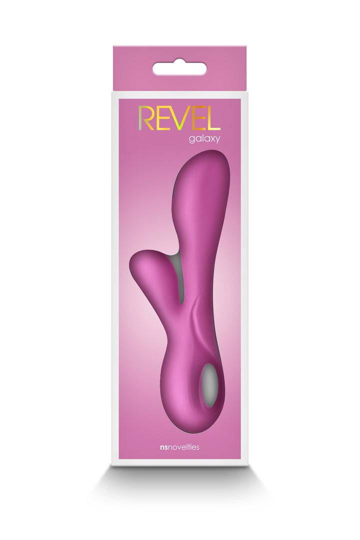 Revel Galaxy Rabbit Realizzato in Silicone Medicale con Due Motori Molto Potenti e 10 Modalità di Vibrazione  Questo Stimolatore Clitorideo è Senza Ftalati e Ricaricabile USB