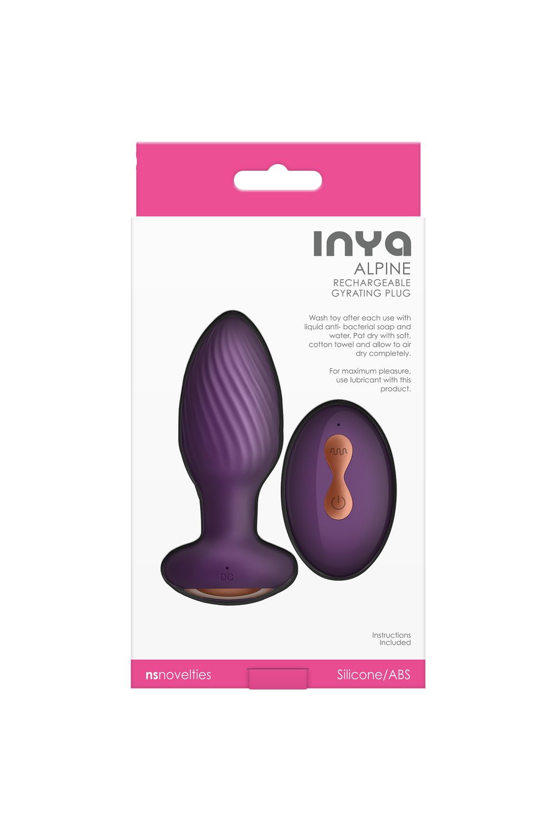 Plug Anale con Telecomando  Realizzato in Silicone Medicale con 6 Velocità e 10 Vibrazioni con Ricarica USB Sex Toys -Inya