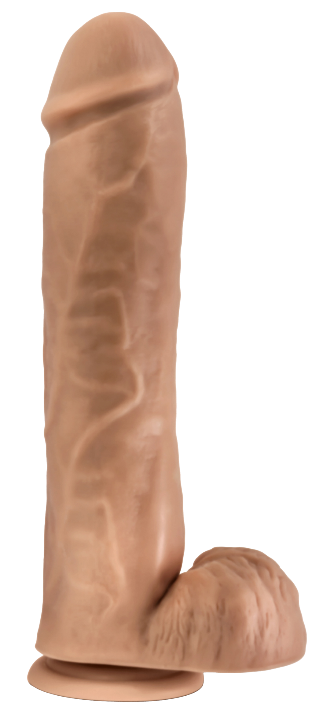 AU NATUREL BIG JOHN DILDO MOCHA DA 11 POLLICI REALIZZATO IN MORIDO SILICONE MEDICALE