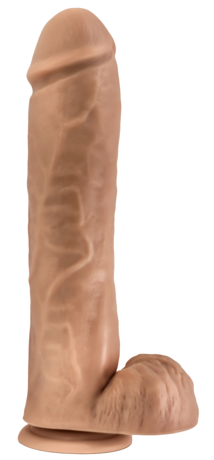 AU NATUREL BIG JOHN DILDO MOCHA DA 11 POLLICI REALIZZATO IN MORIDO SILICONE MEDICALE