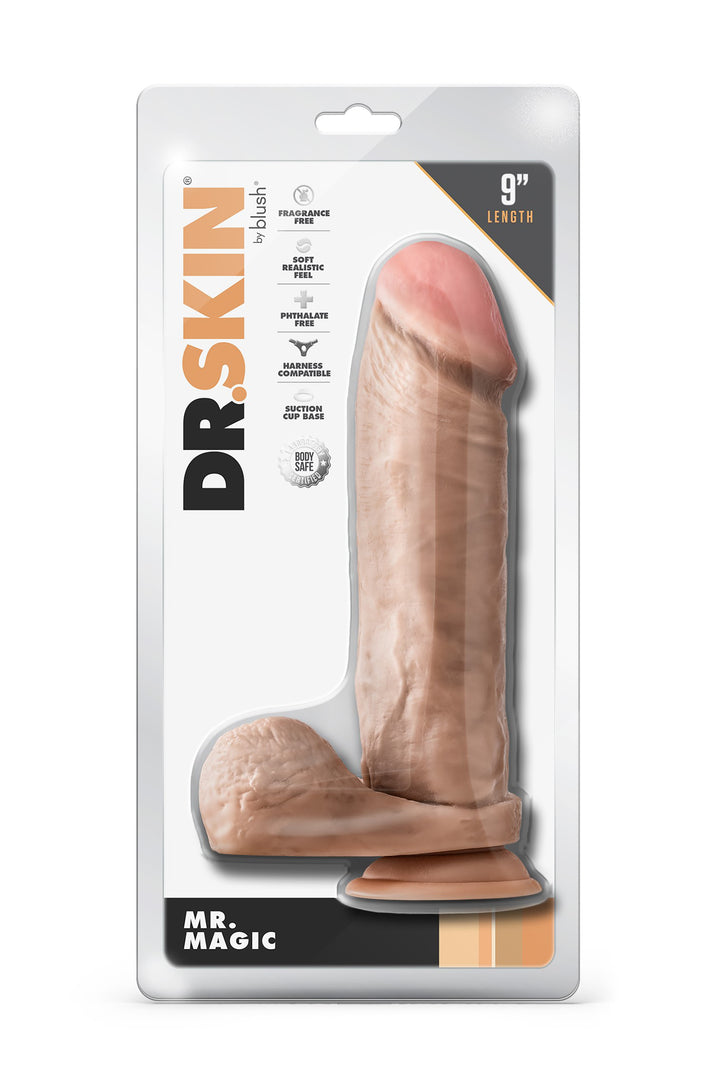 Dildo Realistico SexToys per Lei Realizzato in Puro Silicone Medicale Compatibile con Imbracatura -Dr Skin