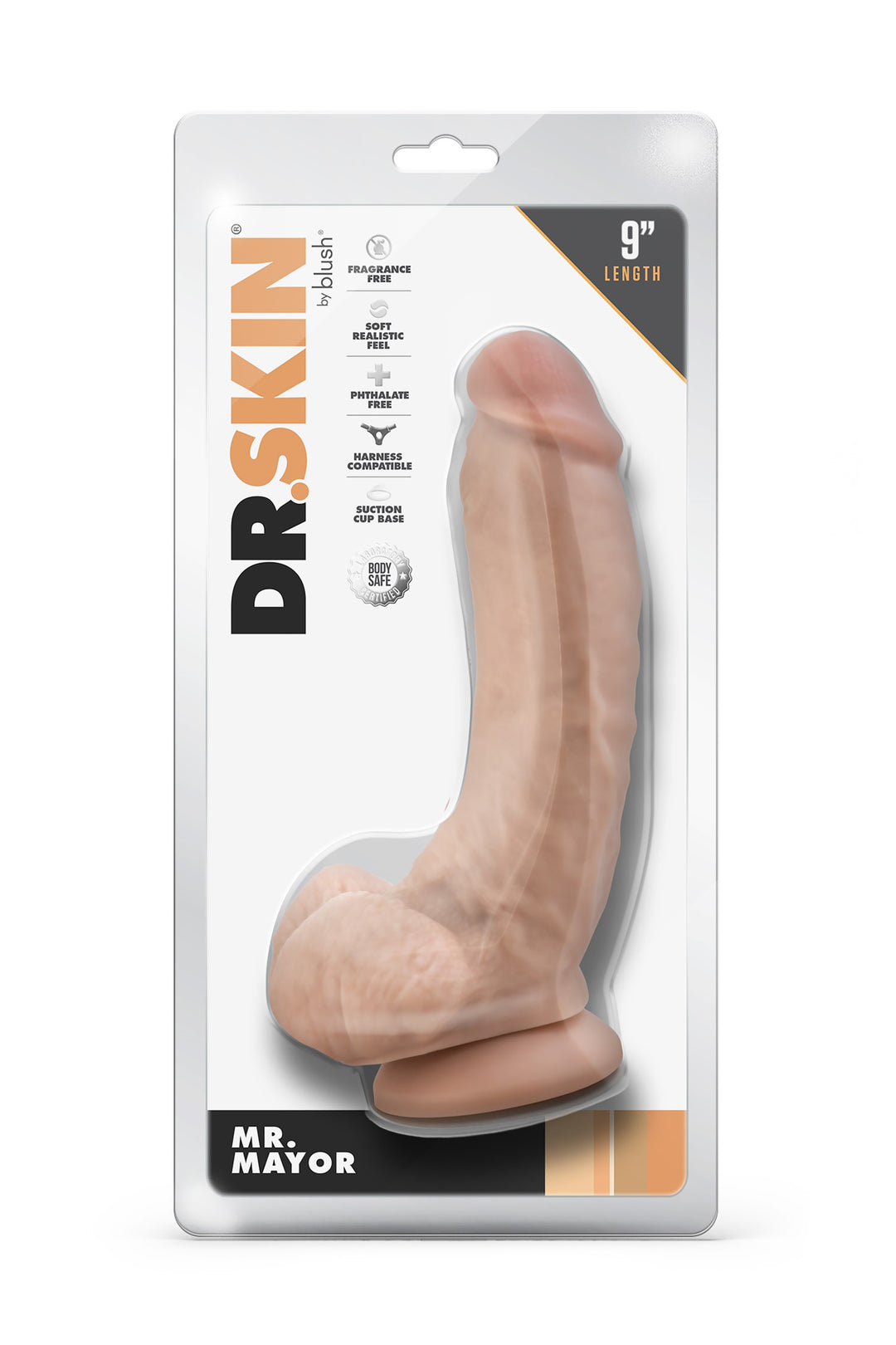 Dildo Realistico Realizzato in Puro Silicone Medicale con Base a Ventosa Compatibile con Imbracatura e Strap-on Sex Toys