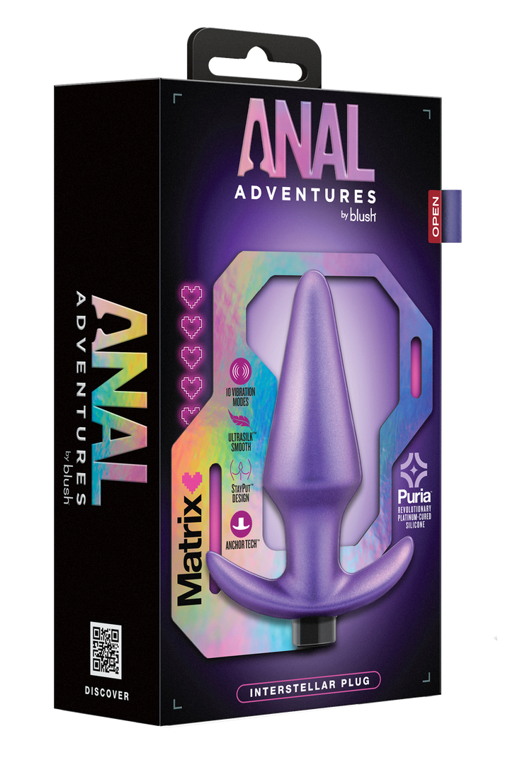 Matrix Plug Anale Realizzato in Silicone Medicale con 10 Potenti Vibrazioni Questo Sex Toys è Dotato di Cavo USB per la Ricarica