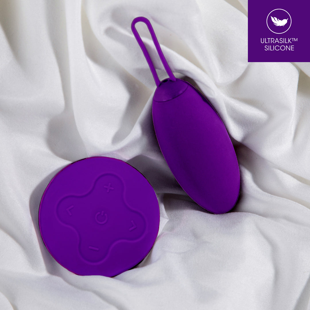 Ovulo Vibrante Wirelles  Realizzato in Ultrasilk Liscio 10 Modalità di Vibrazione 5 Modalità di Velocità Sex Toy Impermeabile Ricaricabile USB