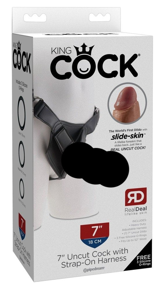 Dildo con  strap-on Imbracatura Regolabile Fino a 132 Cm di Circonferenza Realizzato in Puro Silicone Medicale  per Giochi Lesbici e Pegging