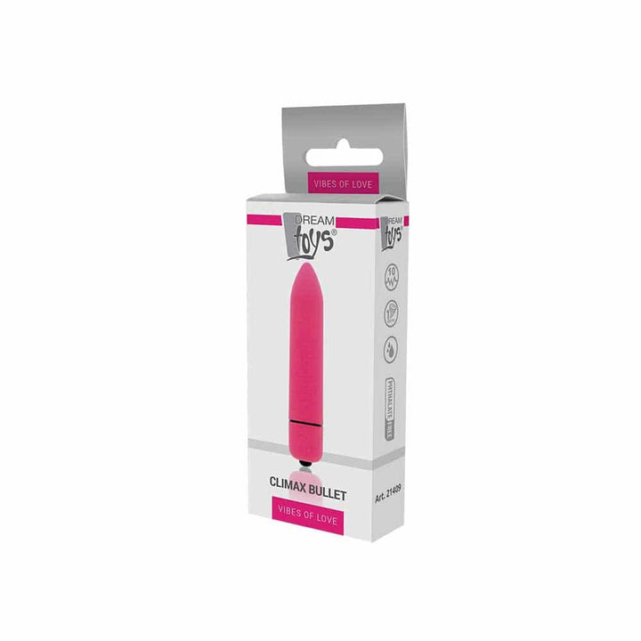 Stimolatore Clitorideo Rosa Bullet Munito di 10 Differenti Funzioni Sex Toy Realizzato in Silicone Medicale 1 Batteria Inclusa