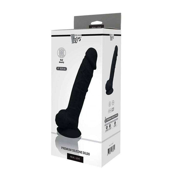 Fallo Realistico Nero Sex Toys Realizzato in Puro Silicone Medicale Proprietà Termoreattive per Lei  per la Coppia