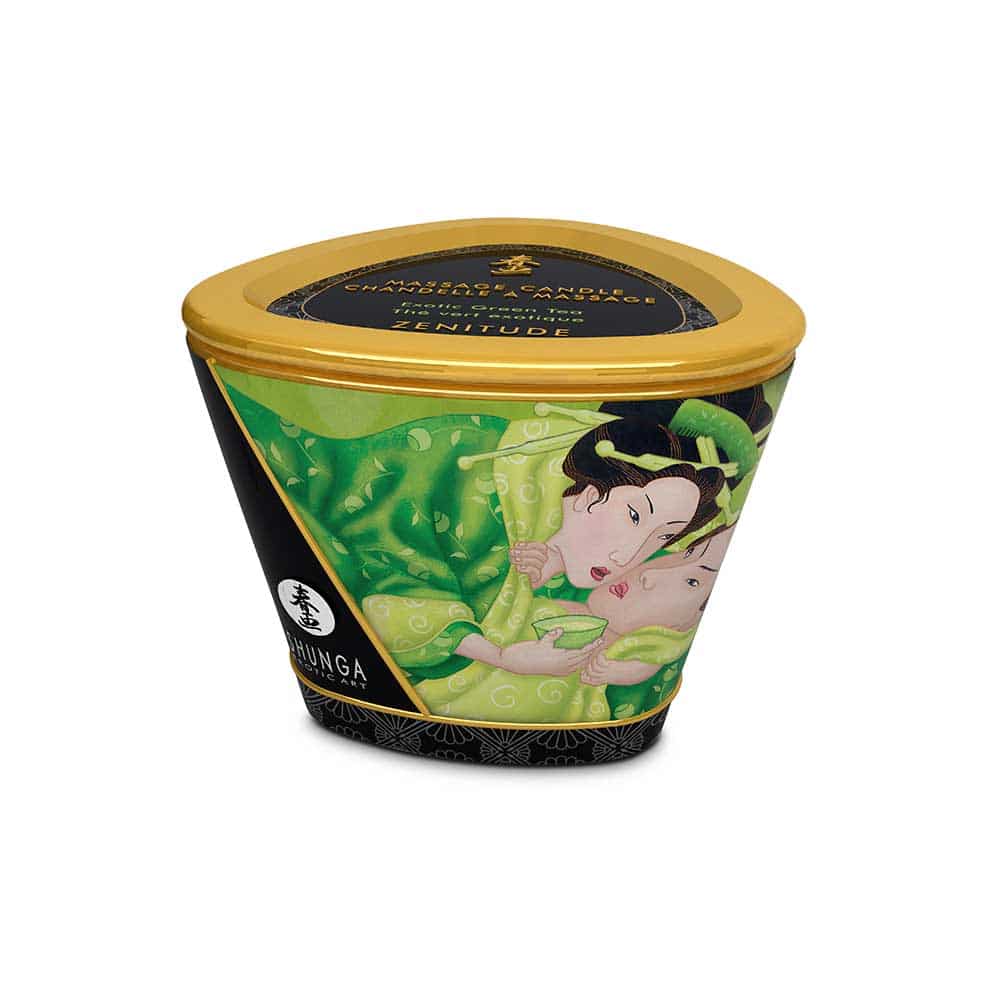 Candela da Massaggio Esotica Shunga  al Té Verde