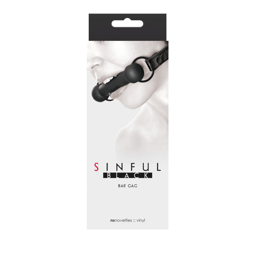 Sinful Black Bar Gag Realizzata in Silicone Medicale