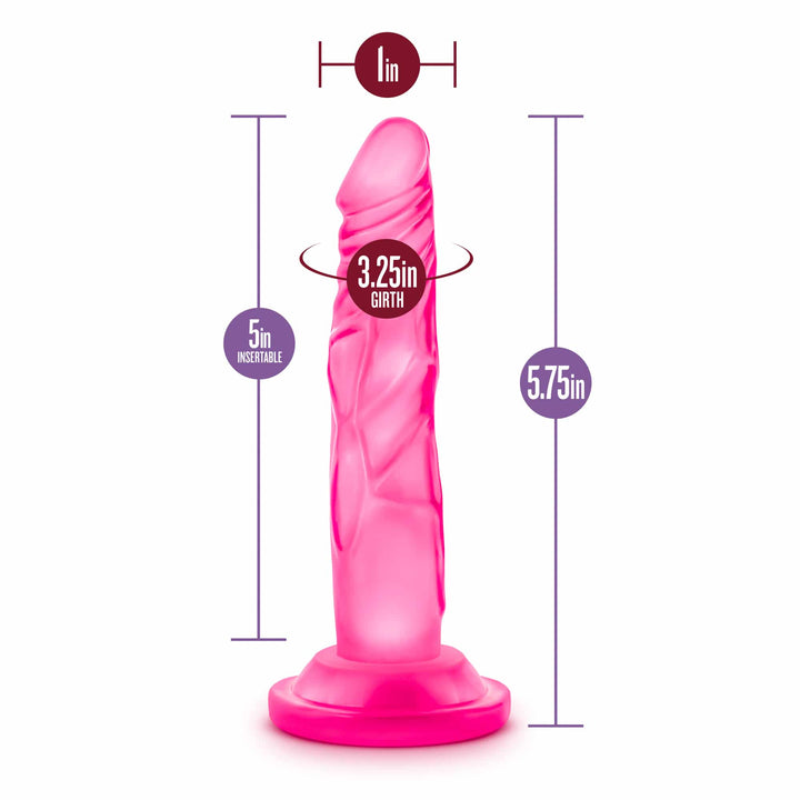 Dildo Mini Colore Rosa Sex Toys Giocattolo per Principianti Compatibile con Imbracatura