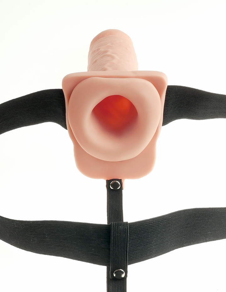 Fallo con Cinta Strap-on Sex Toys Realizzato in Puro Silicone Medicale 10 Velocità di Vibrazione Cavo Usb